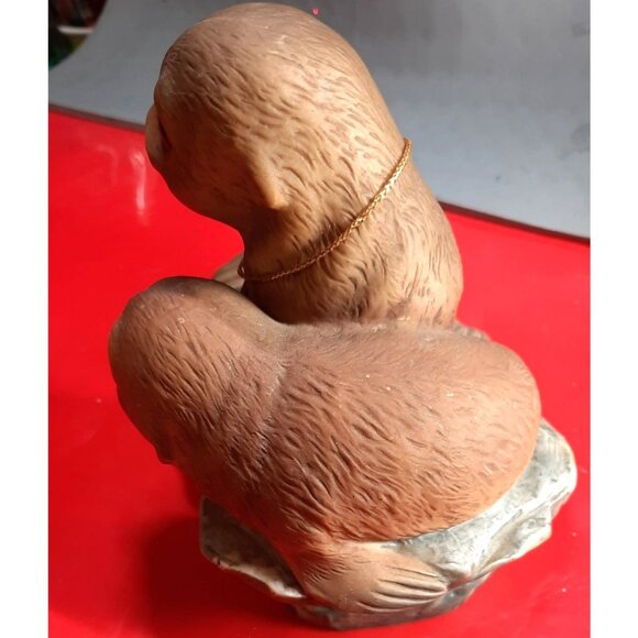 Vintage 1981 Homco Masterpiece Hand-Painted Porcelain‎ Sea Otters Figurine - Picture 10 of 16